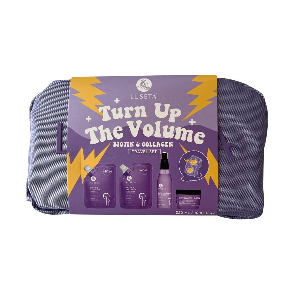 Luseta Biotin and Collagen Jet-Set Hair Strengthen Kit, Travel Size Shampoo Mask